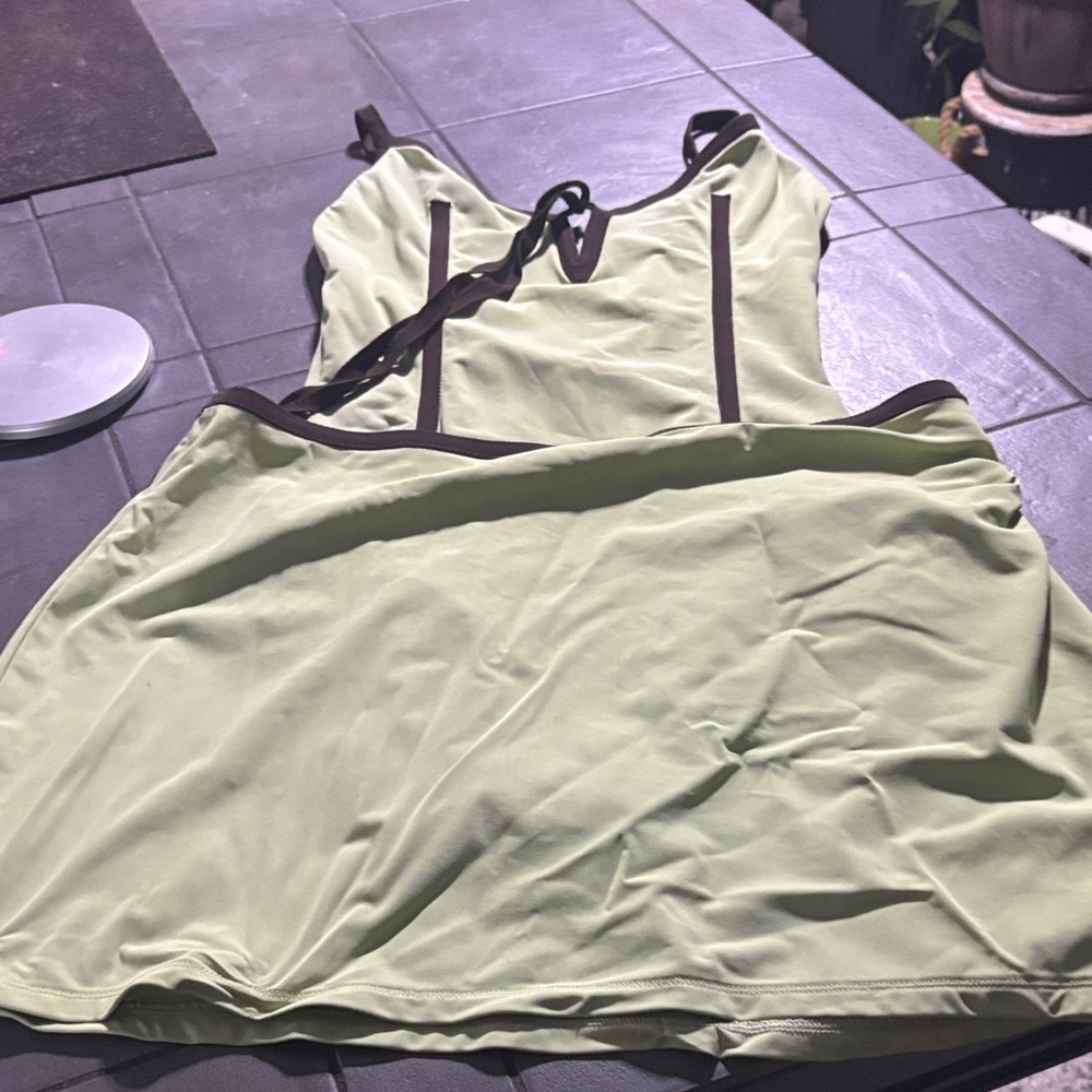 SHAN Olive Green Swim Dress